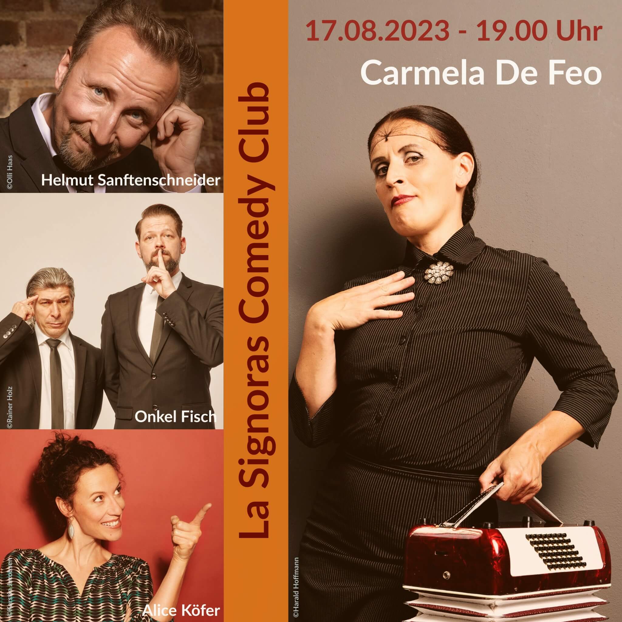 Carmela De Feo La Signora Comedy Club stage freilichtbühne Mülheim Regler Produktion Event 2 2023.