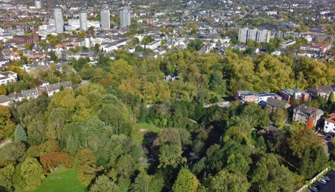 Freilichtbühne Park an der Dimbeck Mülheim an der Ruhr Vogelperspektive