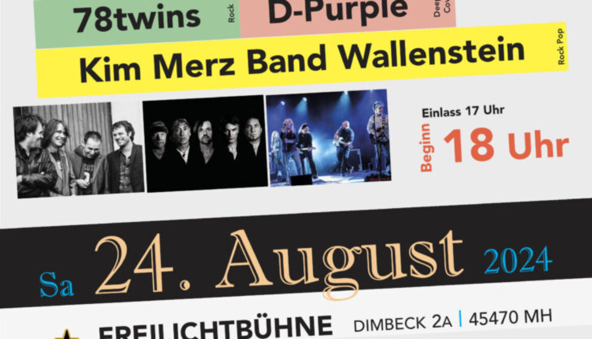 Plakat Oldie Night 2024 Freilichtbühne Mülheim Regler Produktion Veranstaltung