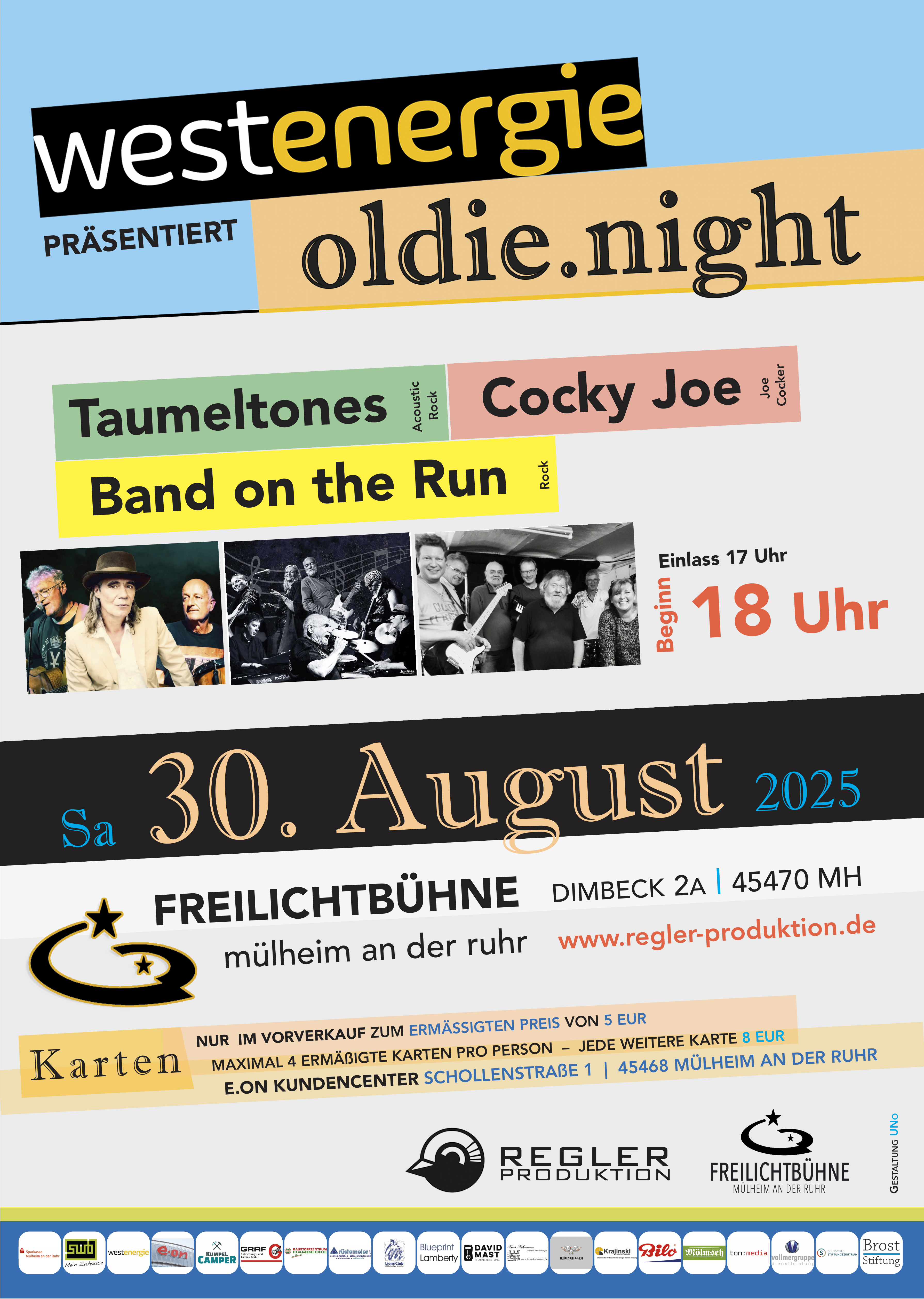 Plakat oldienight_2025 Freilichtbühne Mülheim an der Ruhr Regler Produktion Veranstaltung 2025