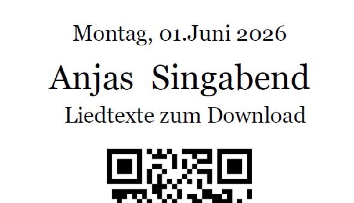 Plakat Anjas Singabend mit QR Juni 2026