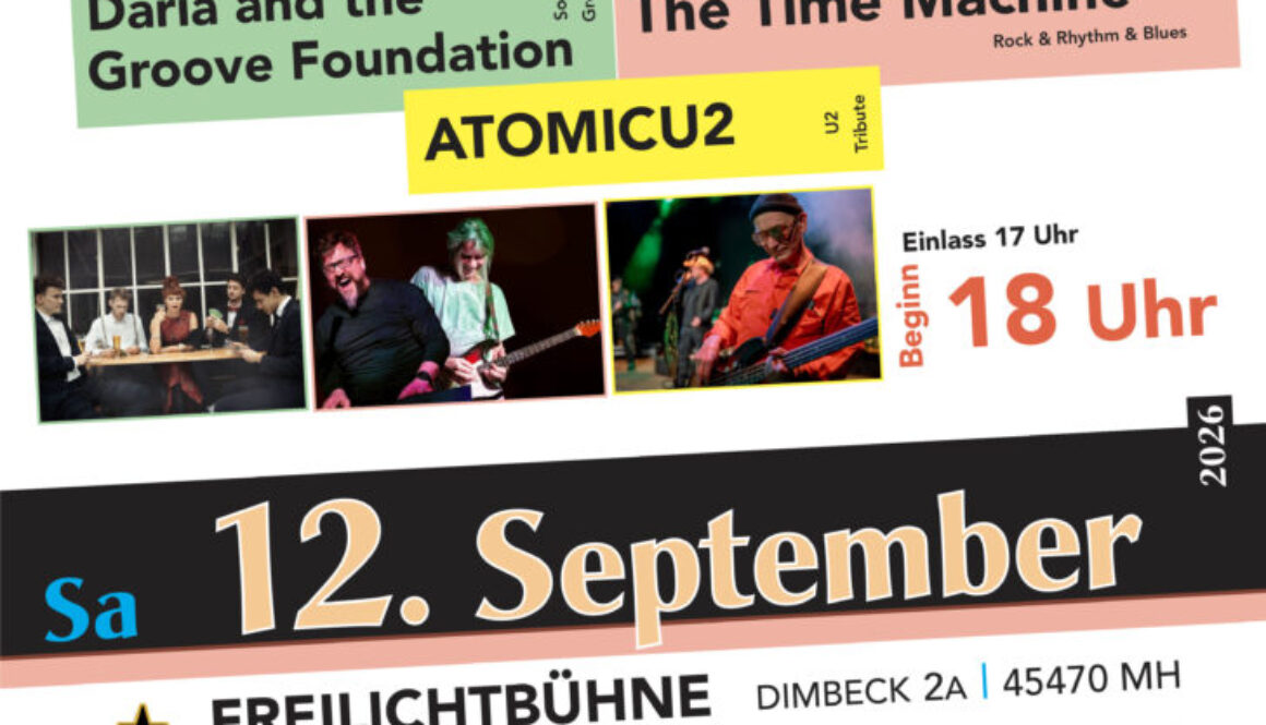 Plakat Westenergie Oldie Night Freilichtbühne Mükheim Regler Produktion Veranstaltung 2026