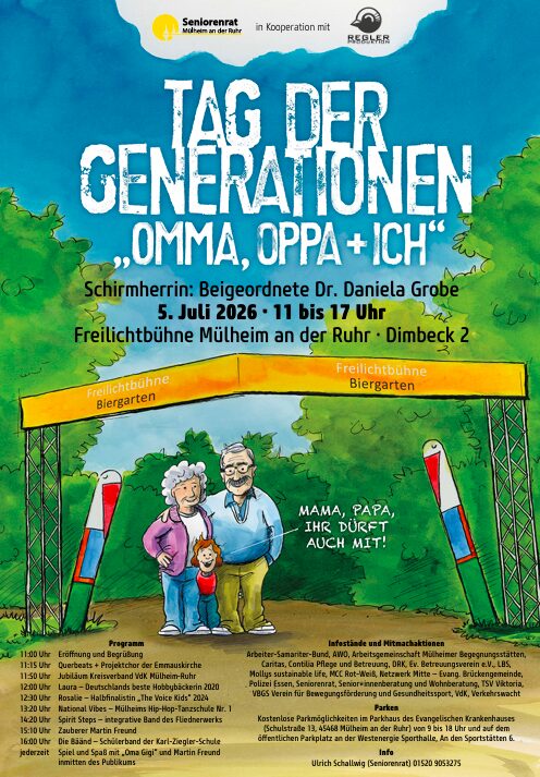 Tag der Generationen Freilichtbühne Mülheim Regler Produktion seniorenbeirat Veranstaltung 2026